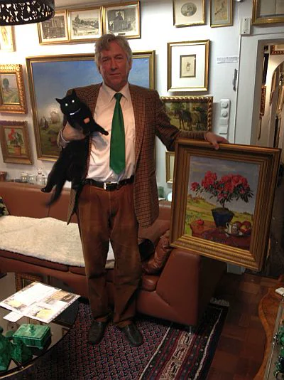 Dipl. Ökonom Jürgen A. Wollmann in seiner Galerie
